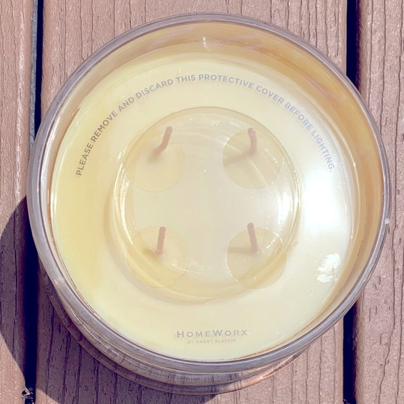 🆕 PINK LEMON SHORTBREAD HARRY SLATKIN HOMEWORX 4 WICK 18oz CANDLE NWTS!!! - Picture 2 of 5
